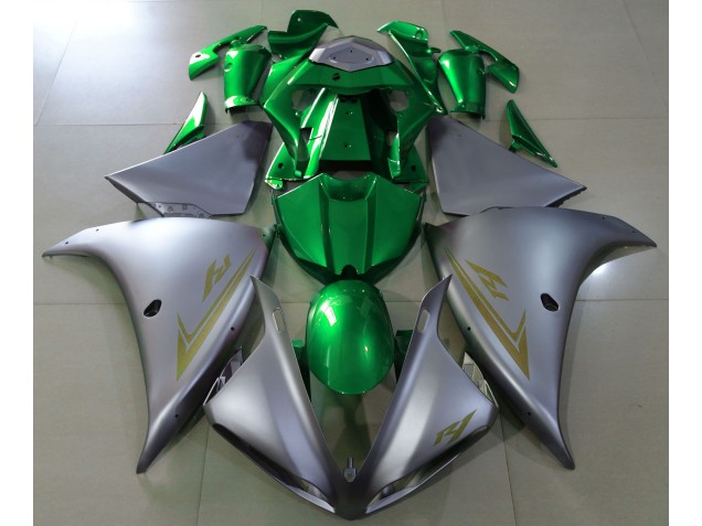 Argento Opaco & Verde 09-11 R1 Carene Moto