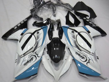 Acquista Bianco Lucido & Azzurro 13-18 Ninja 300 Carene Moto