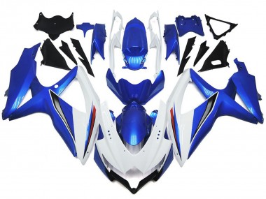 Acquista Bianco Lucido Brillante Con Argento & Blu 08-10 GSXR 600-750 Carene Moto