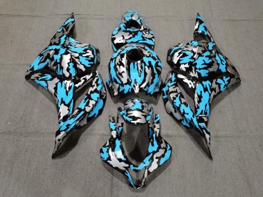 Acquista Blu/Argento Personalizzato Camo 09-12 CBR600RR Carene Moto