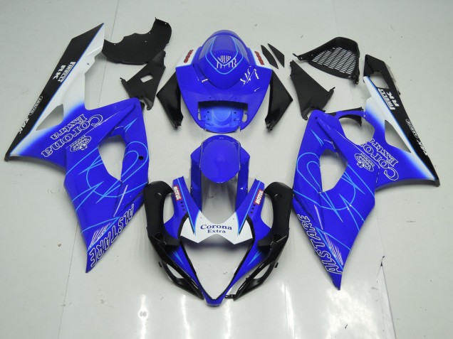 Blu & Bianco Corona 05-06 GSXR 1000 Carene Moto