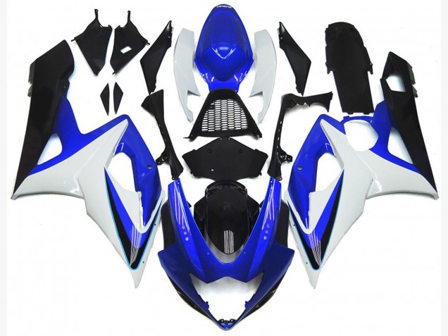 Blu Lucido & Bianco 05-06 GSXR 1000 Carene Moto