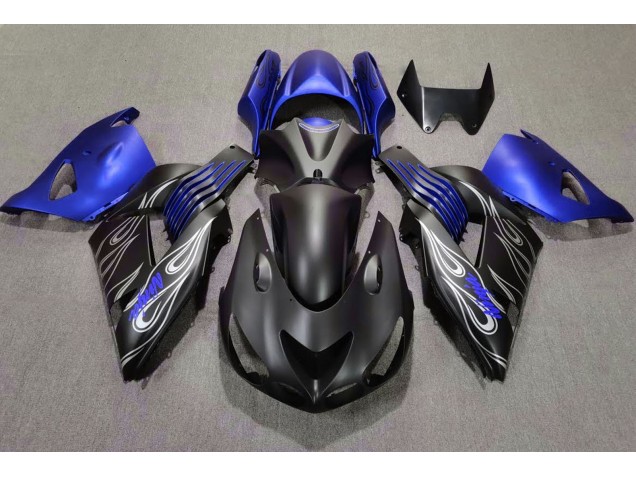 Nero Opaco & Blu 06-11 ZX14R Carene Moto