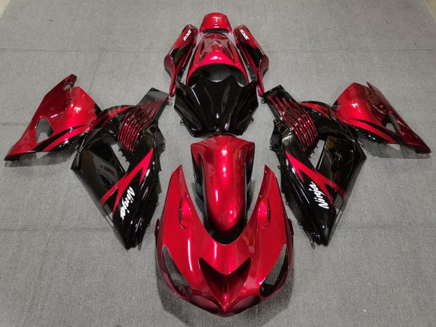 Rosso Fuoco & Nero 06-11 ZX14R Carene Moto