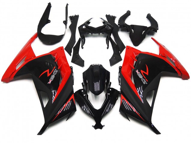 Rosso & Nero Lucido 13-18 Ninja 300 Carene Moto