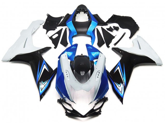 Stile Azzurro & Bianco Lucido Con Nero 11-24 GSXR 600-750 Carene Moto