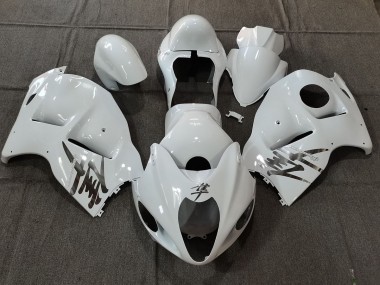 Acquista Stile Bianco Lucido OEM Con Decalcomanie Argento 97-07 GSXR 1300 Carene Moto