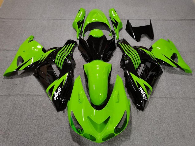 Verde Lime & Nero 06-11 ZX14R Carene Moto